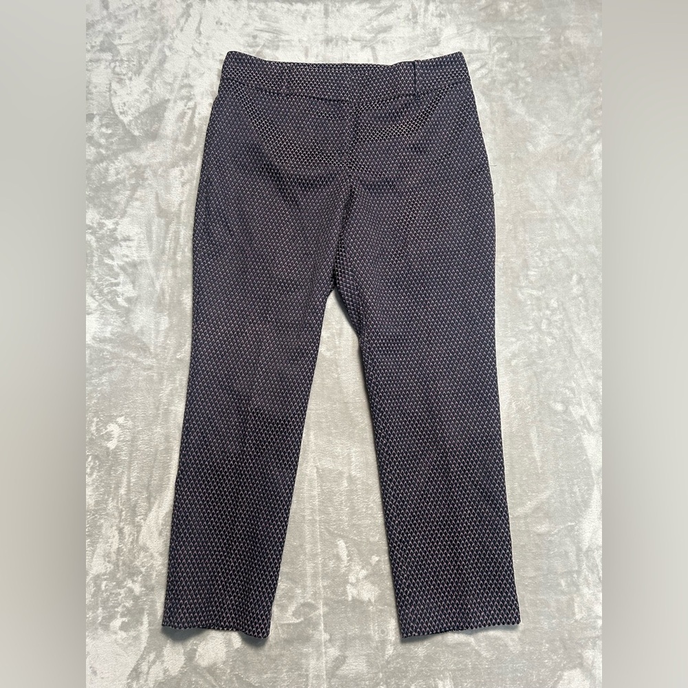 Ann Taylor Factory Cropped Dress Pants Women’s 10 Curvy Purple Blue Office